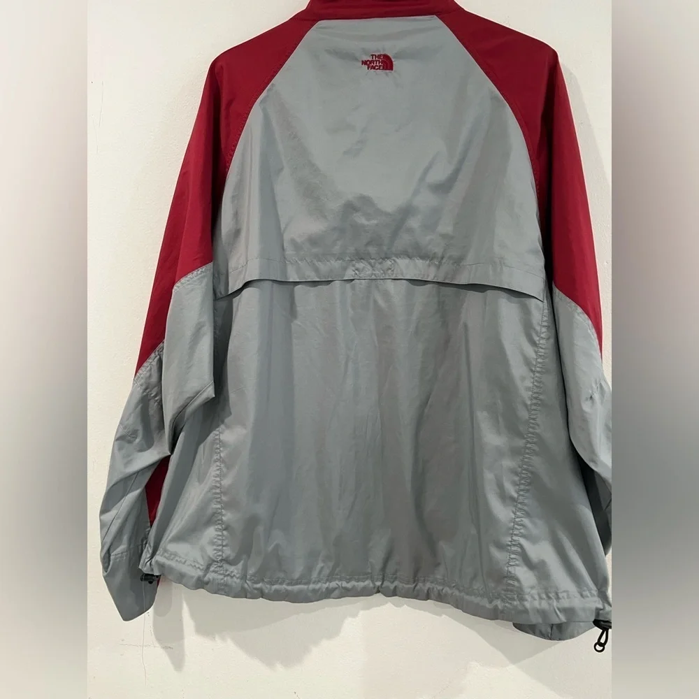 The North Face Men's Windbreaker Jacket Burgandy Gray XXL